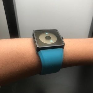 Nixon Newton turquoise rubber watch